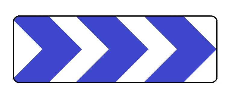 panneau-temporaire-deviation-ou-retrecissement-de-voie-k8 - BLEU